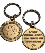Always Remembered Forever Loved Keychain Pet Paw Print Dog Cat Memorial - £5.13 GBP