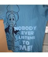 Disney Pinocchio Jiminy Cricket Nobody Ever listens To Me Modal Casual T... - $16.82