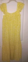 By The River S Midi Length Dress Cap sleeve Yellow/White - $27.76