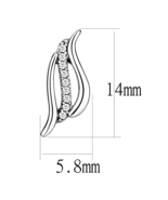 DA175 - High polished (no plating) Stainless Steel Earrings with AAA Gra... - $26.99