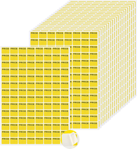 2464 Pieces Garage Sales Stickers Yellow Preprinted Pricing Labels Yard ... - £10.80 GBP