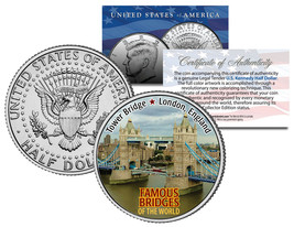 TOWER BRIDGE * Famous Bridges * Colorized JFK Half Dollar US Coin London England - £6.73 GBP