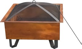 Boxite 26&quot; Sq.Are Wood Burning Steel Fire Pit, Model Number 52119, From Bond - £115.24 GBP