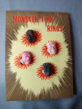 1960s Monster Fink Rings and Vending Machine Card set ORIGINAL #2 - £38.80 GBP