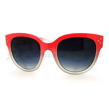 Damen Übergröße Schmetterling Katzenauge Rahmen Sonnenbrille 2-tone Ombre Farben - $10.92
