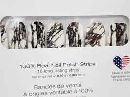 Color Street MYSTIC MARBLE FDF278 Nail Polish Strips 16 Easy Peel Black ... - $183.60 MXN