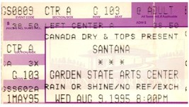 Vtg Santana Concert Ticket Stub Garden State Arts Center New Jersey Aug ... - £19.75 GBP