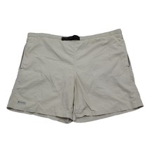 Columbia Shorts Mens L Beige Flat Front Slash Wool Rich Pockets Chino - £15.21 GBP