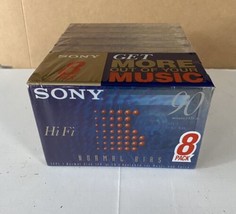 8 Sony HIFI 90 Min. Normal Bias Type 1 Blank Audio Cassettes Tape C-90HFB - £10.21 GBP