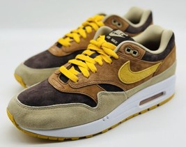 NEW Nike Air Max 1 PRM Pecan Yellow Ochre Ugly Duckling DZ0482-200 Men&#39;s Size 9 - £126.60 GBP