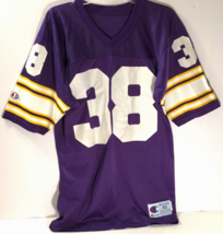 Minnesota Vikings #38 Vintage 90s NFL NFC White Champion Nylon Purple Jersey 40 - £33.11 GBP