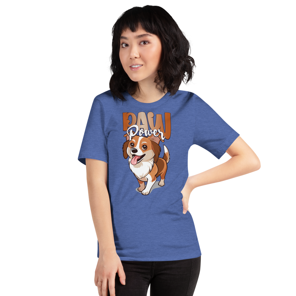 Unisex T-Shirt – Paw Power Heather True Royal Item image 15