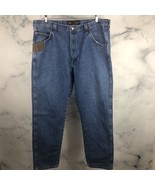 Wrangler Riggs Pants Mens 40X34 Blue Denim Carpenter Workwear Durashield  - €20,75 EUR