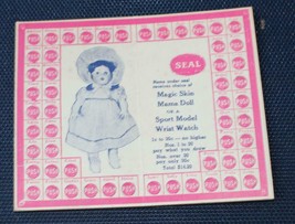 Vintage Punch Card Unused Magic Skin Mama Doll Sport Model Wrist Watch Pink - £18.77 GBP