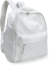 Zicac Unisex DIY Canvas Backpack Daypack Satchel White - £30.22 GBP