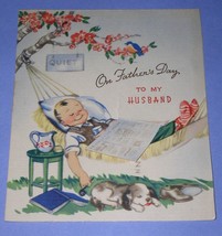 Father&#39;s Day Greeting Card Vintage 1948 To Husband Scrapbooking - £11.98 GBP