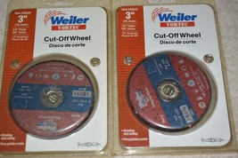 2 X Weiler Vortec 3&quot; X 1/4&quot; X 3/8&quot; Cut Cut-Off Wheels #36539 - £8.92 GBP