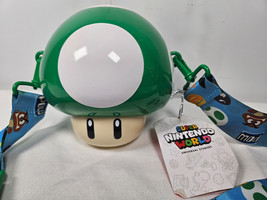 Super Nintendo World Green 1-Up Mushroom Drink Cup Universal Studios &amp; L... - £31.56 GBP