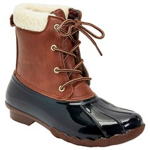 Toddler Girls Duck Boots Size 11 or 12 Black Rubber and Faux Leather Design - $15.00