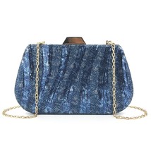 Luxy Moon Women Clutch Evening Bag Blue Green Sequin Handbag Wedding Purse  Desi - £73.07 GBP
