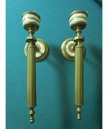 MOTHER OF PEARL AND BRASS TORCH HURRICANE WALL MOUNTED SCONCES 12&quot; - £197.11 GBP
