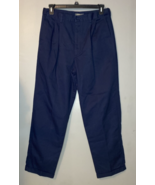 Vintage M. Gordon Corduroy Pants Men&#39;s 36x32 Navy Blue Straight Leg Cotton - £11.08 GBP