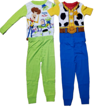 Disney Toy Story 2 Pajama Sets Buzz Lightyear Woody PJ Boy&#39;s 4T NEW W TAGS - £17.47 GBP