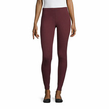 a.n.a. Women&#39;s Knit Leggings Madiera Wine Solid Size MEDIUM TALL NEW - $17.79