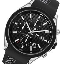 Nuovo Autentico Hugo Boss Velocity HB1513716 Quadrante Nero Cinturino In... - £101.46 GBP