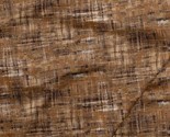 Cotton Brushstrokes Painted-Look Textured Brown Fabric Print by Yard D14... - $11.95