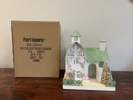 Pier 1 One Imports Easter LED Lit Lighted Paper Glittery Chapel Church B... - $58.40