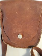 Leather Hand Sewn Bag with Adjustable Strap & Buckle image 3