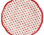 Four (4) Pioneer Woman ~ Retro ~ Red Polka Dot ~ Stoneware ~ 8.5&quot; Salad ... - £35.87 GBP