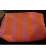 London Soho New York Orange And Pink Striped Cosmetic Travel Bag Brand New - £7.95 GBP