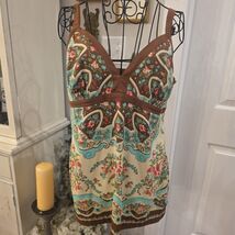 NICOLE MILLER Vtg Y2K Babydoll Boho Top Cottagecore Romantic Feminine Sz 12 - $33.66
