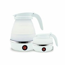 Folding Heating Kettle Travel Silicone Small Electric Tea Pot for Camping 600ML - £30.75 GBP