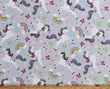 Flannel Unicorns Rainbows Stars Butterflies Cotton Flannel Fabric Print ... - $9.95