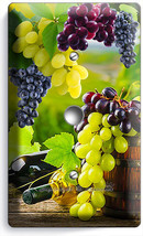 Tuscan Vineyard Wine Barrel Grapes Light Dimmer Wall Plate Covers Kitchen Decor - £8.05 GBP