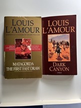 Dark Canyon: Matagorda  The First Fast Draw By L&#39;Amour, Louis 2 Book Lot - £6.24 GBP