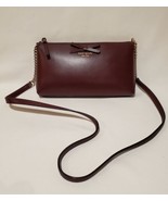 Kate Spade New York Sawyer Street Declan Bow Bordeaux Leather Crossbody Bag - £50.84 GBP