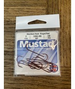 Mustad aberdeen hook ringed red size 2-Brand New-SHIPS N 24 HOURS - £11.55 GBP