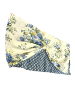 2 Waverly Classics Valance 74 x 18 Floral Rod Pocket Scalloped Blue Yellow - $34.64