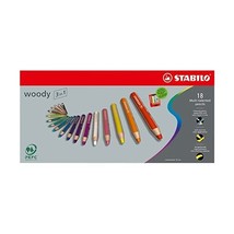 STABILO woody 3in1 Wallet of 18 colours - Multi-talented pencil  - $90.00