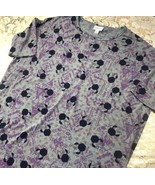 Minnie Mouse Lularoe Shirt XS Purple Gray Rare Irma Top - £12.71 GBP