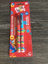 New Froot Loops Scented Pens 2 Cereal Scented Felt Tip Pens Red &amp; Blue - £3.58 GBP