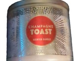 Bath &amp; Body Works Champagne Toast 3 Wick Candle 14.5oz Glitter Lid - $18.95