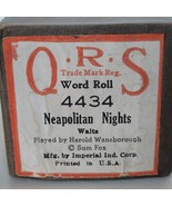 Player Piano Roll QRS 4434 Neapolitan Night Vintage Music Waltz USA - $8.37