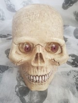 Paper Magic Group 1995 Skull With Moving Flashing Eyes Twinkle Halloween Prop - £20.19 GBP