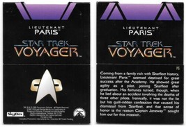 Star Trek Voyager Season 1 Series 2 Lt. Paris Pop-Up F5 Chase Card Skybox 1995 - £12.14 GBP