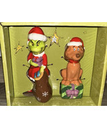 Dr. Seuss The Grinch Who Stole Christmas &amp; Max Ceramic Salt &amp; Pepper Sha... - £21.11 GBP